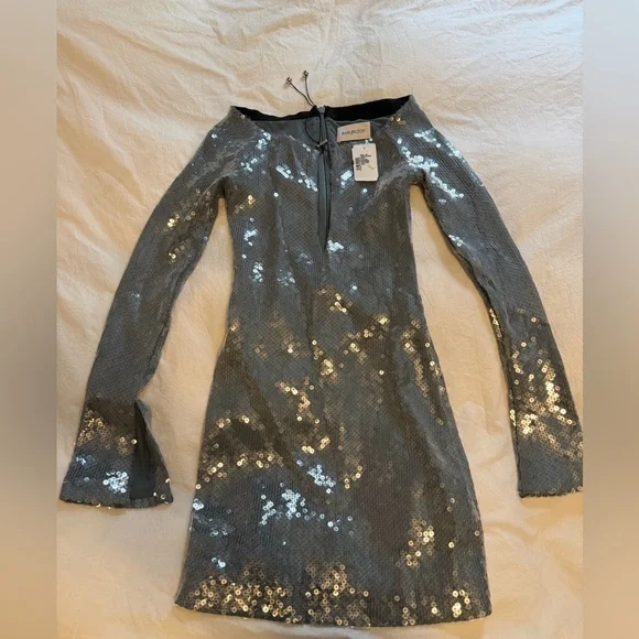 16ARLINGTON Solaria Sequined Tulle Mini Dress - Picture 3 of 8